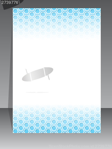 Image of Simplistic brochure design with blue pattern