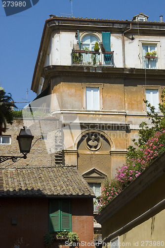 Image of street scene archtecture rome italy