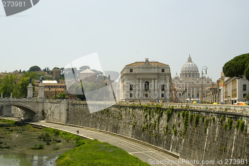 Image of view of vatican and tiber river rome