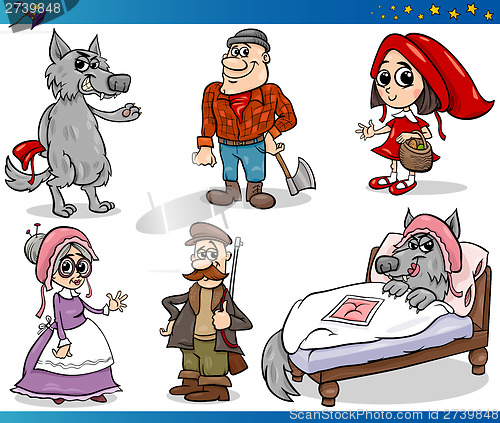 Image of little red riding hood characters