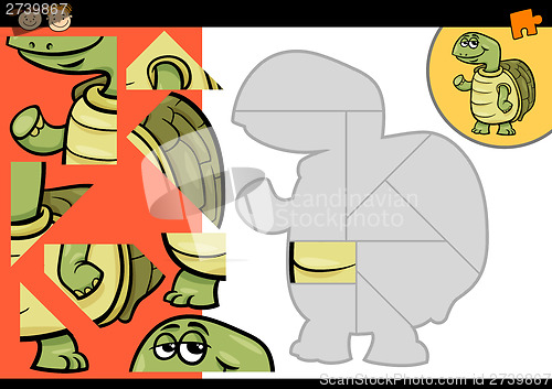 Image of cartoon turtle jigsaw puzzle game
