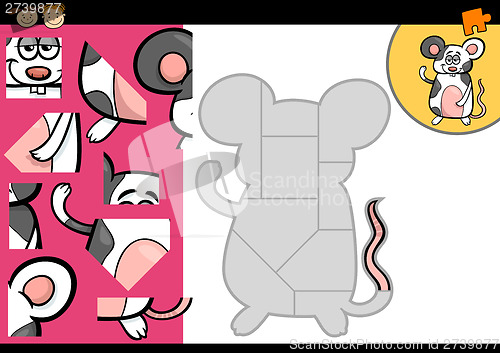 Image of cartoon mouse jigsaw puzzle game