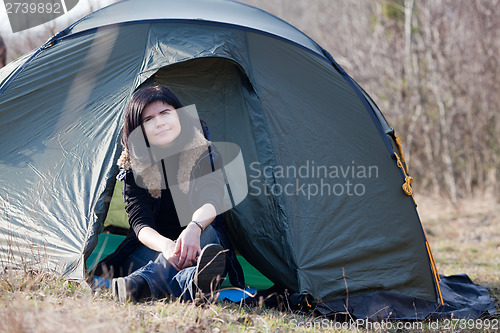 Image of Woman at camp