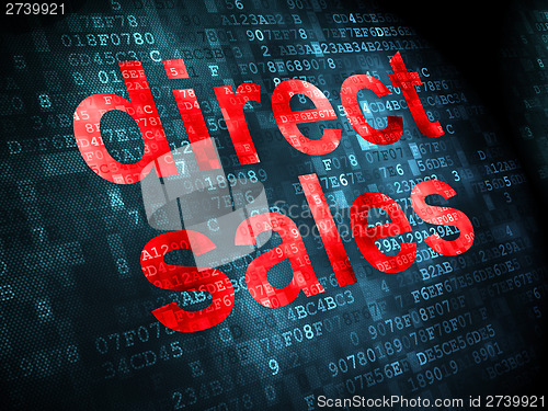 Image of Advertising concept: Direct Sales on digital background