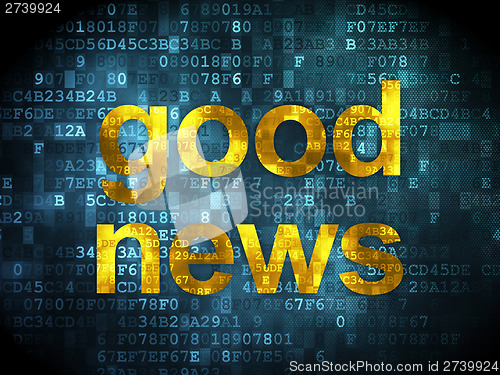 Image of Good News on digital background