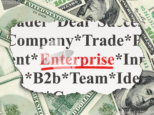 Image of Finance concept: Enterprise on Money background