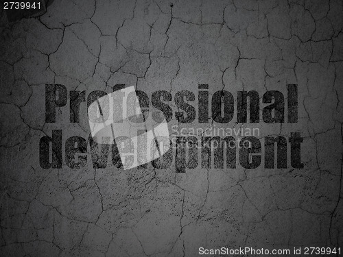 Image of Education concept: Professional Development on grunge wall