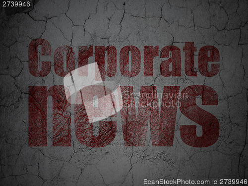 Image of Corporate News on grunge wall background