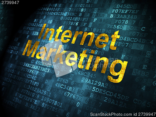 Image of Advertising concept: Internet Marketing on digital background