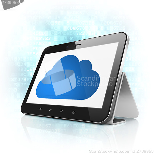 Image of Cloud on tablet pc computer