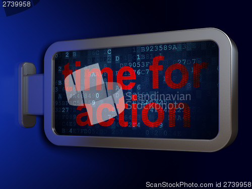 Image of Time for Action on billboard background
