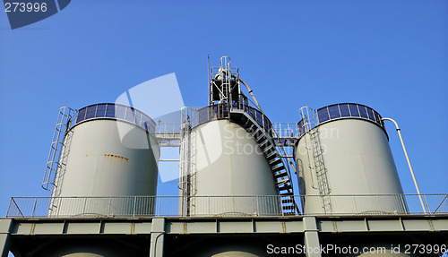 Image of huge industrial reservoir barrels