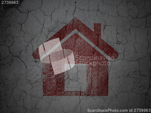 Image of Security concept: Home on grunge wall background