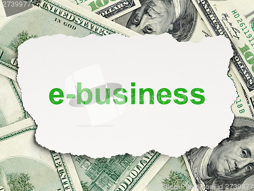Image of Finance concept: E-business on Money background