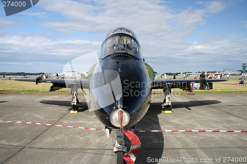 Image of Nose view of BAE Hawk jet plane