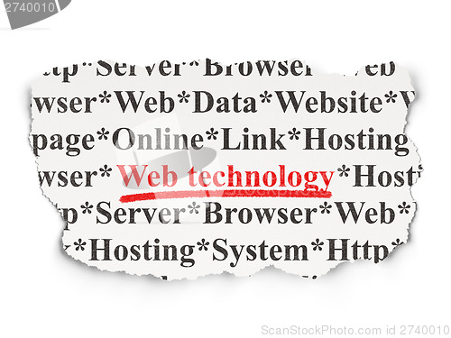 Image of Web Technology on Paper background