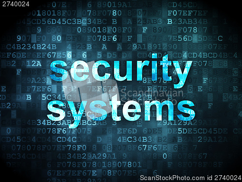 Image of Security Systems on digital background