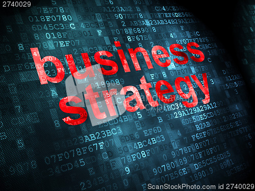 Image of Finance concept: Business Strategy on digital background