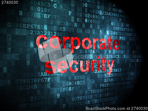 Image of Safety concept: Corporate Security on digital background