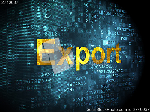 Image of Business concept: Export on digital background