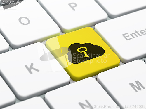 Image of Cloud With Key on computer keyboard