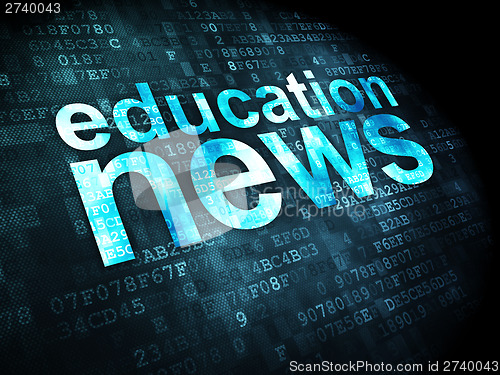 Image of Education News on digital background