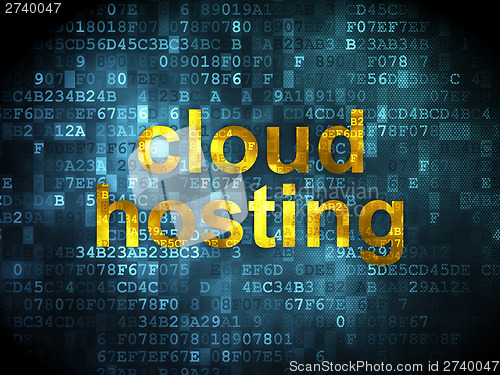 Image of Cloud Hosting on digital background