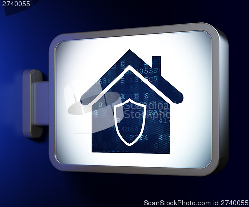 Image of Business concept: Home on billboard background