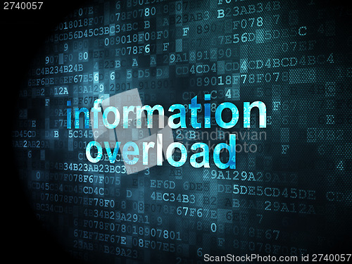 Image of Data concept: Information Overload on digital background
