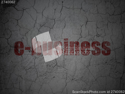 Image of Finance concept: E-business on grunge wall background