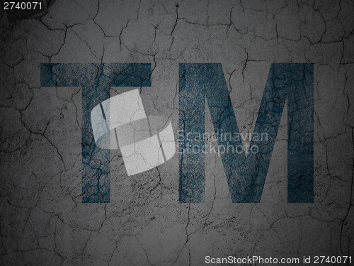 Image of Law concept: Trademark on grunge wall background