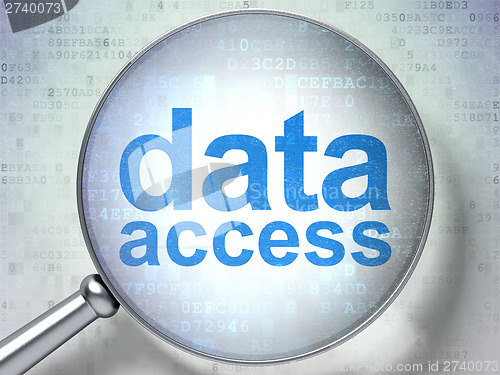 Image of Information concept: Data Access with optical glass