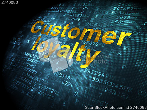 Image of Advertising concept: Customer Loyalty on digital background