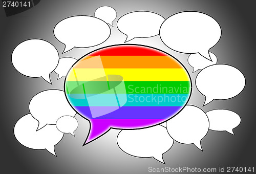 Image of Communication concept - Speech cloud