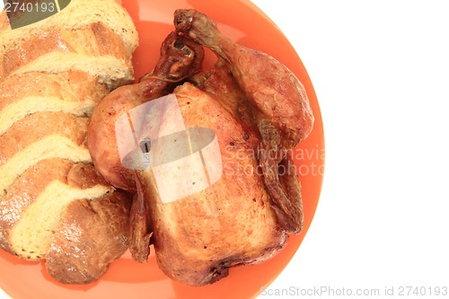 Image of grilled chicken isolated