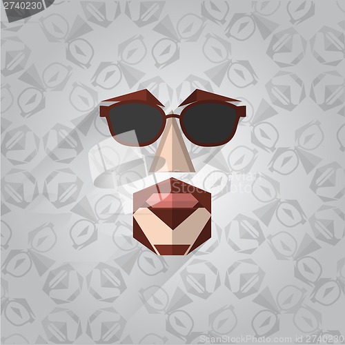Image of Illustration of hipster face