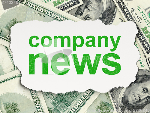 Image of News concept: Company News on Money background