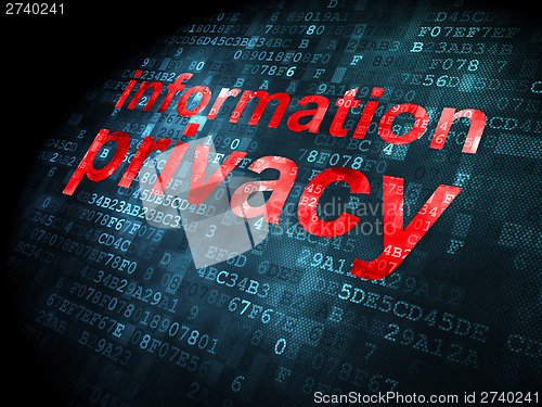 Image of Safety concept: Information Privacy on digital background
