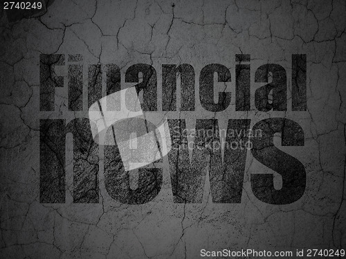 Image of News concept: Financial News on grunge wall background