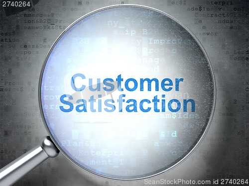 Image of Advertising concept: Customer Satisfaction with optical glass