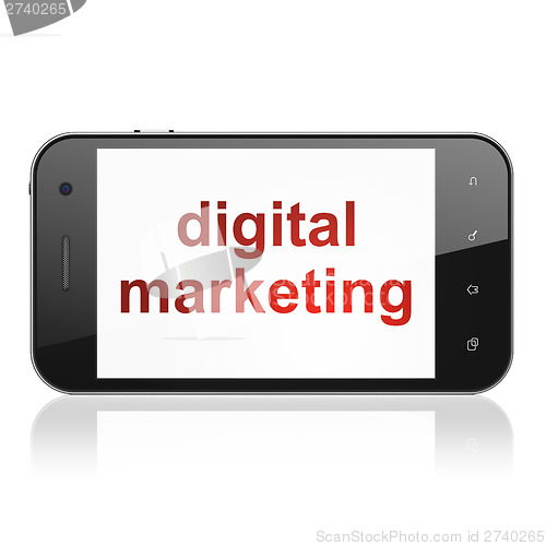 Image of Marketing concept: Digital Marketing on smartphone