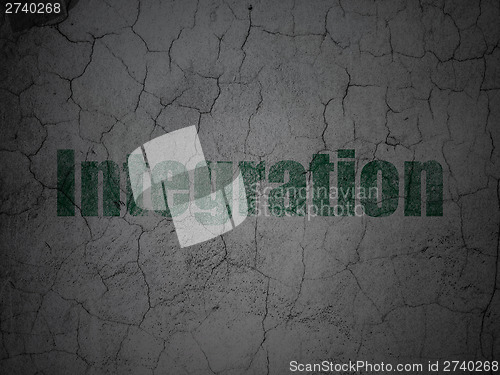 Image of Finance concept: Integration on grunge wall background