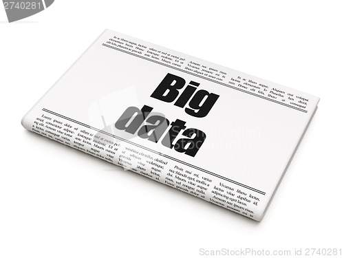 Image of Data news concept: newspaper headline Big Data