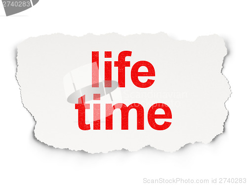 Image of Time concept: Life Time on Paper background