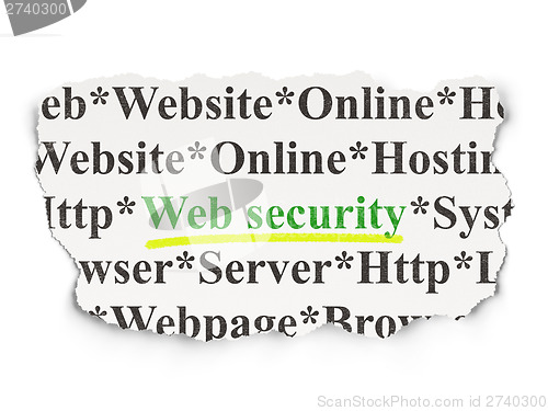 Image of Web development concept: Web Security on Paper background