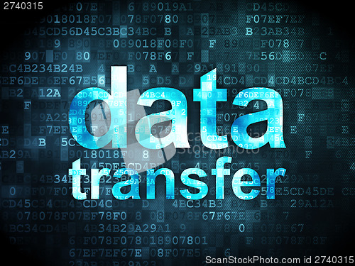 Image of Information concept: Data Transfer on digital background