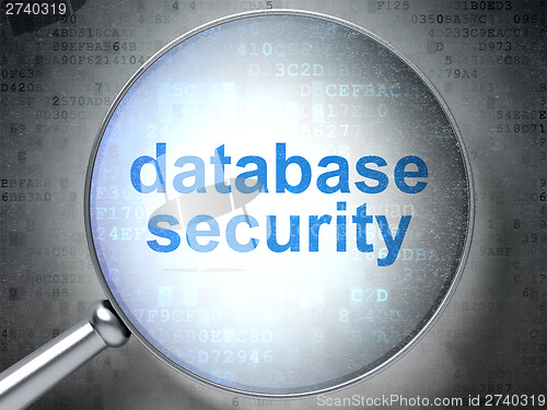 Image of Protection concept: Database Security with optical glass