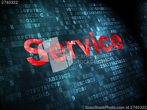 Image of Finance concept: Service on digital background