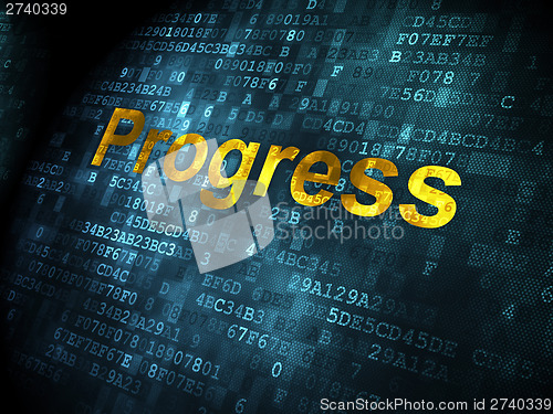 Image of Finance concept: Progress on digital background