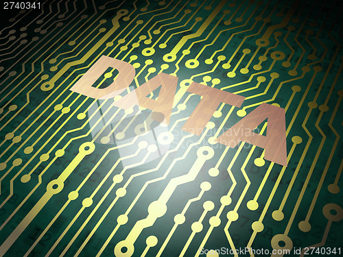 Image of Information concept: circuit board with Data